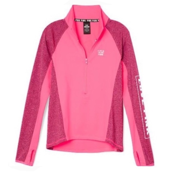PINK Victoria's Secret Tops - EUC Pink Ultimate half zip pullover top Small